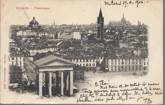 MILANO - PANORAMA - V 1900 - FP - Dorso Unito
