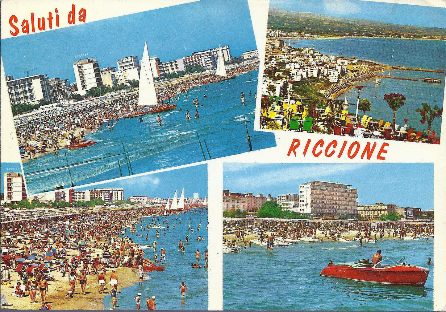 RICCIONE - SALUTI - 4 VEDUTE - V1968