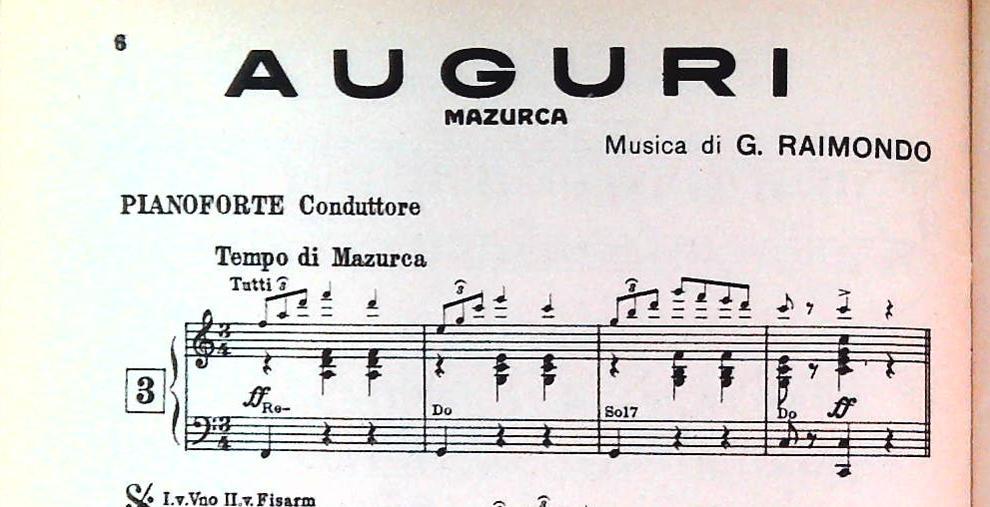 G. RAIMONDO - 8 BRANI - SPARTITO-SHEET MUSIC