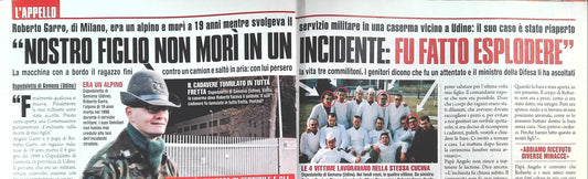 CASO ROBERTO GARRO - CLIPPING-RITAGLIO DI GIORNALE