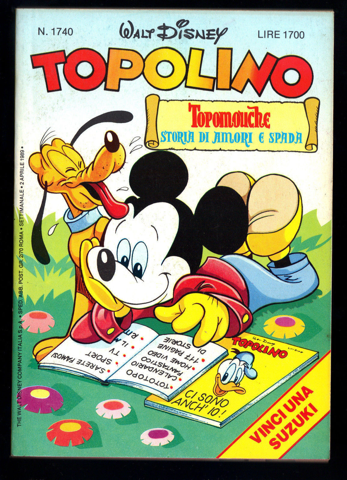 TOPOLINO N° 1740 - 2 APRILE 1989