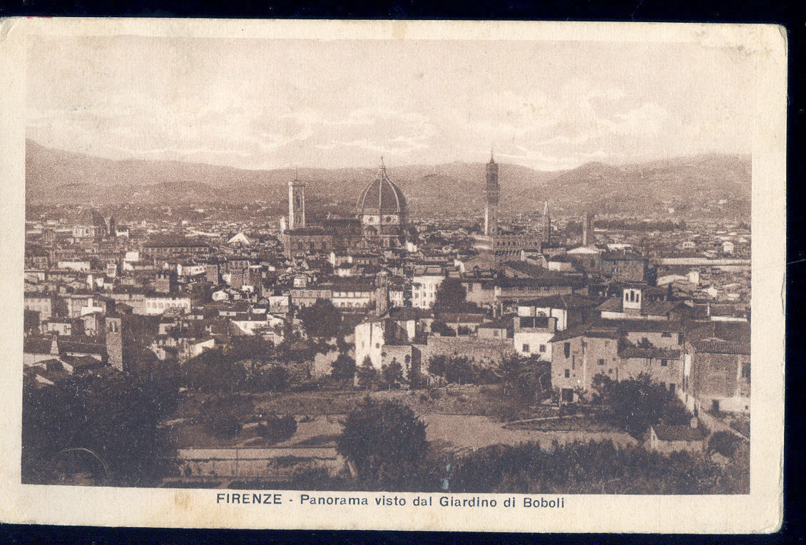 FIRENZE - PANORAMA VISTO DAL GIARDINO DI BOBOLI - V1930