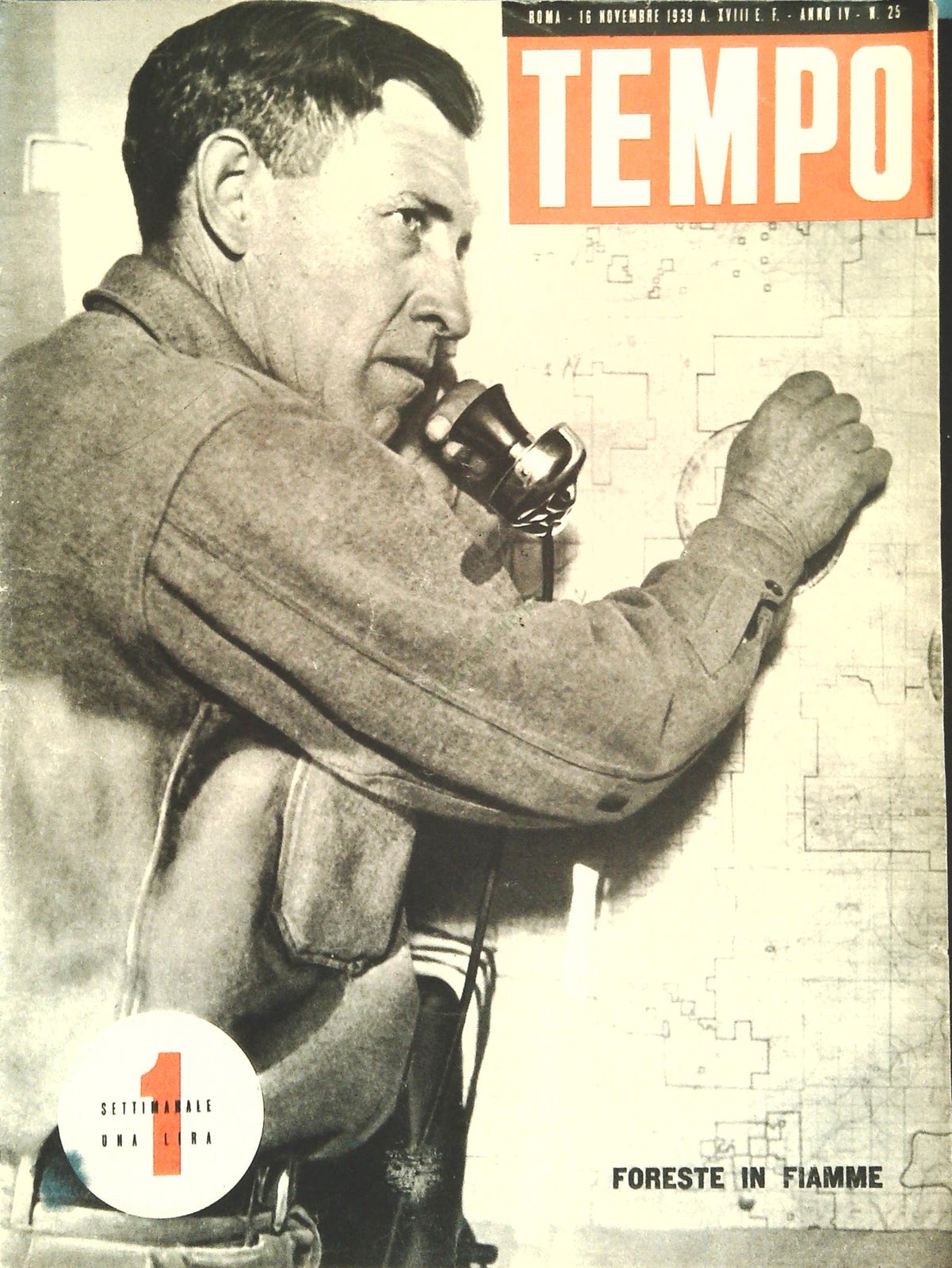 TEMPO N. 25 - 16 NOVEMBRE 1939 - CANNA A TORRE DI ZUINO-OLANDA IN ALLARME