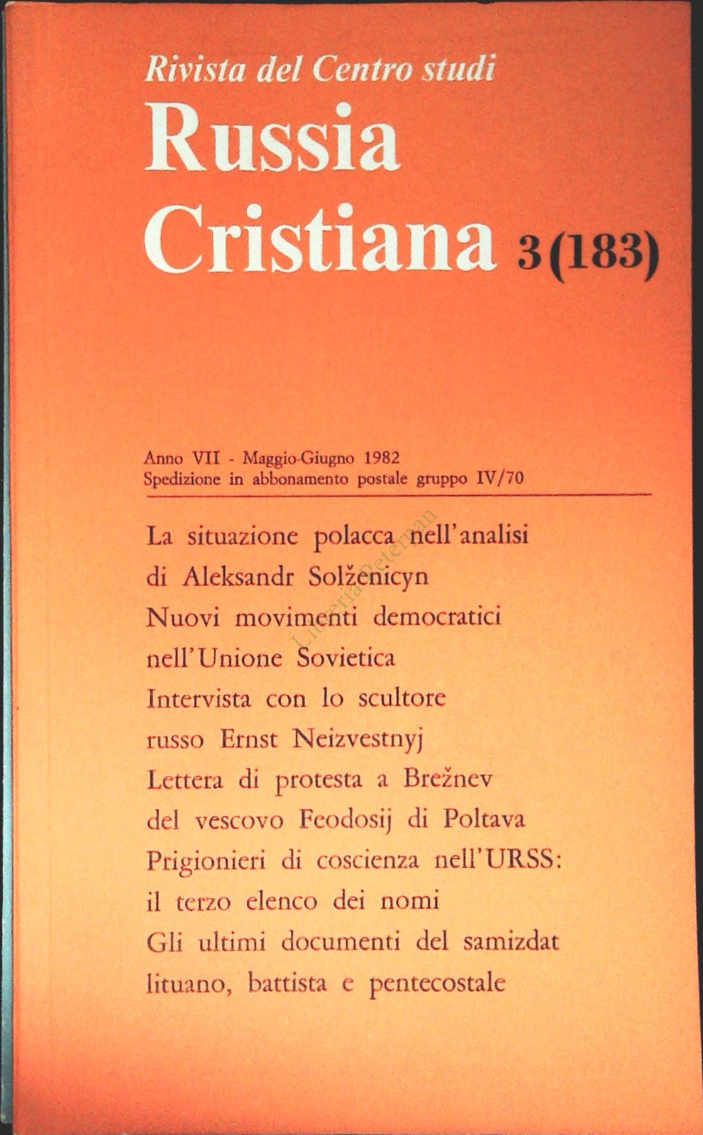 RUSSIA CRISTIANA N. 183 - MAGGIO-GIUGNO 19782