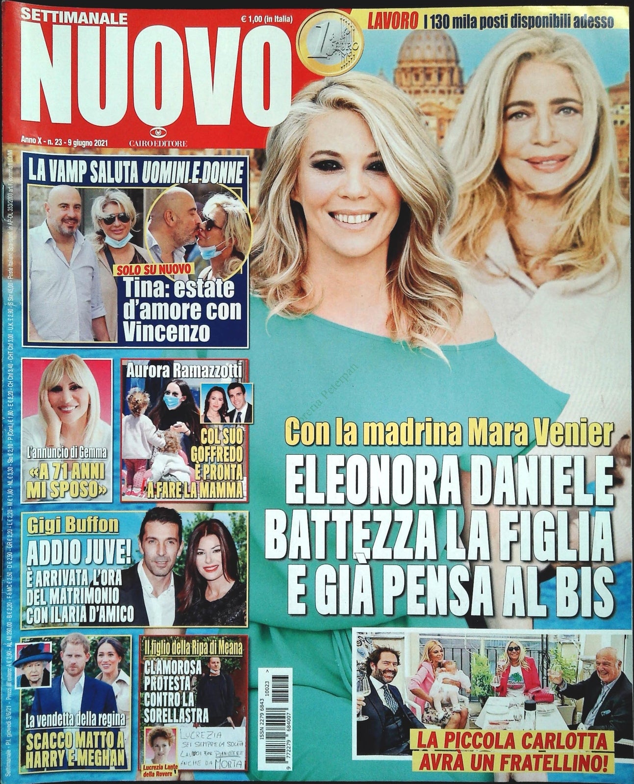 SETTIMANALE NUOVO 9 GIUGNO 2021 - ELEONORA DANIELE-A. RAMAZZOTTI-BUFFON-OUTLET