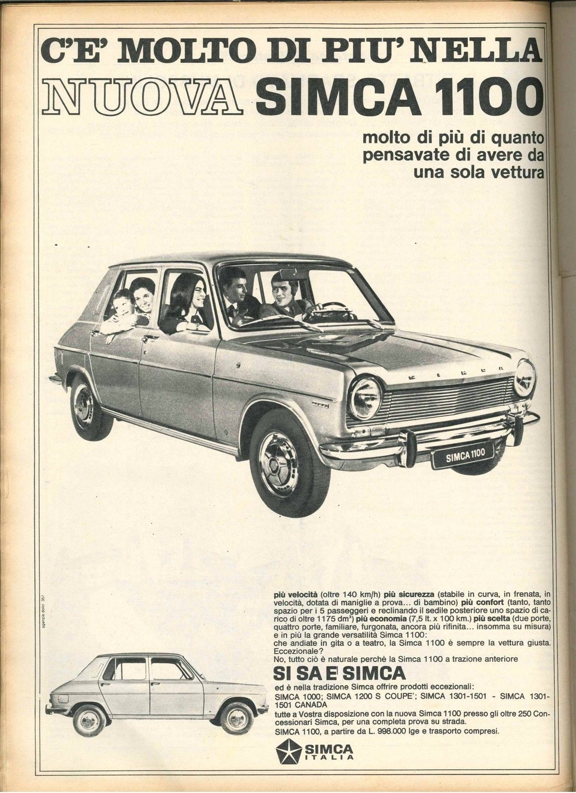 NUOVA SIMCA 1100 - ADVERTISING
