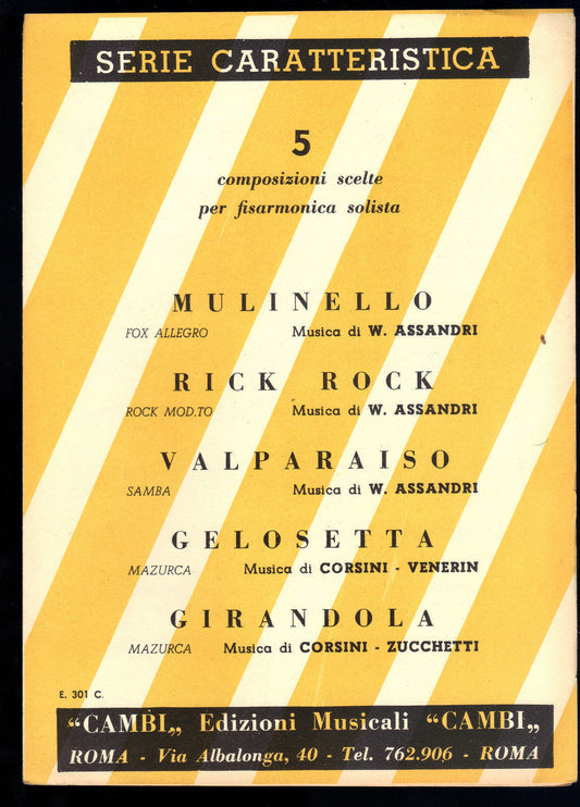 MULINELLO - RICK ROCK - VALPARAISO - GELOSETTA - GIRANDOLA # SPARTITO