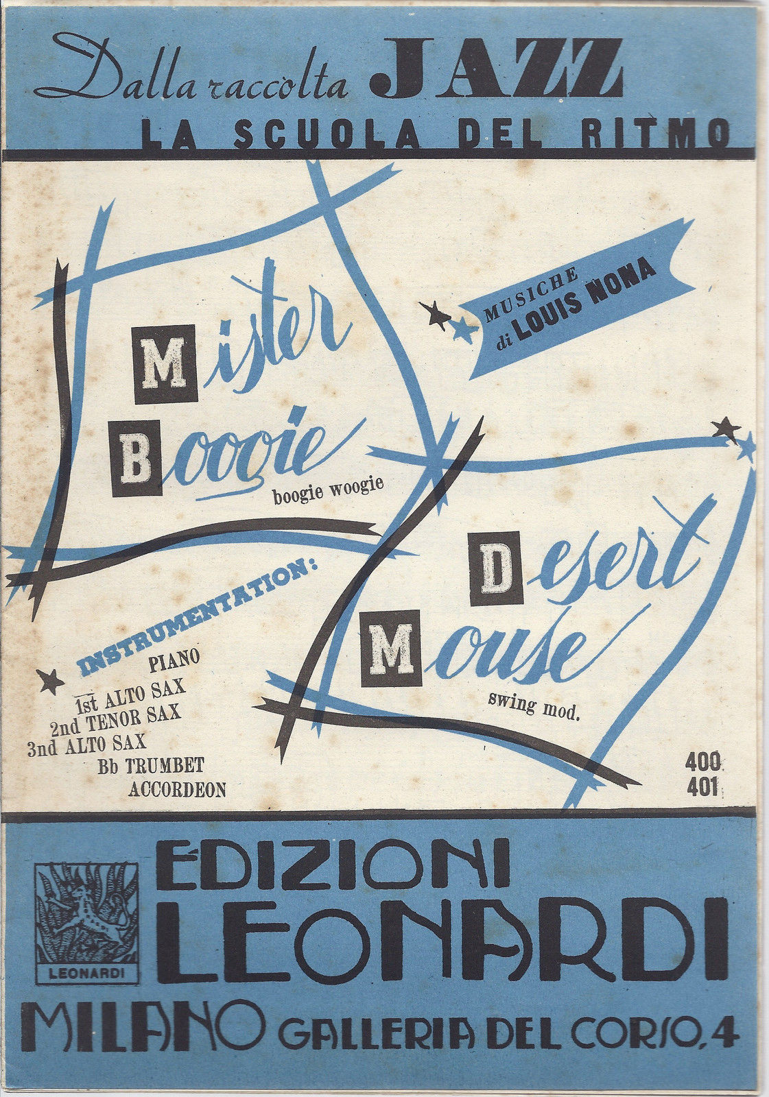 MISTER BOOGIE - DESERT MOUSE  Louis Nona # SPARTITO