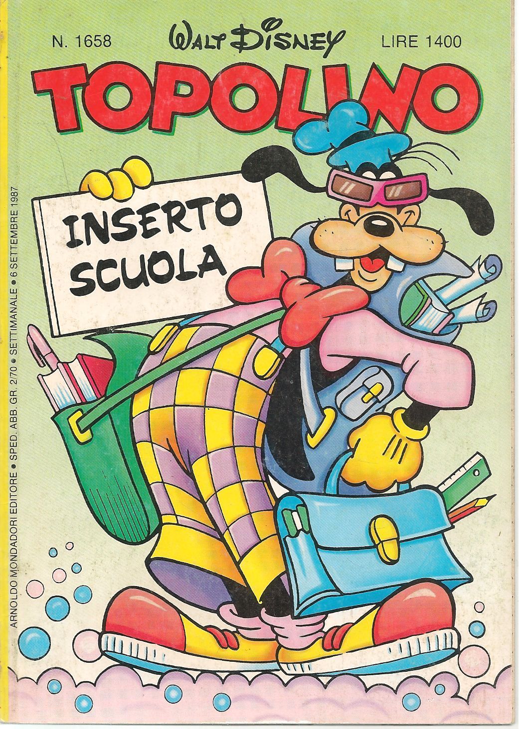 TOPOLINO N. 1658 - 6 SETTEMBRE 1987