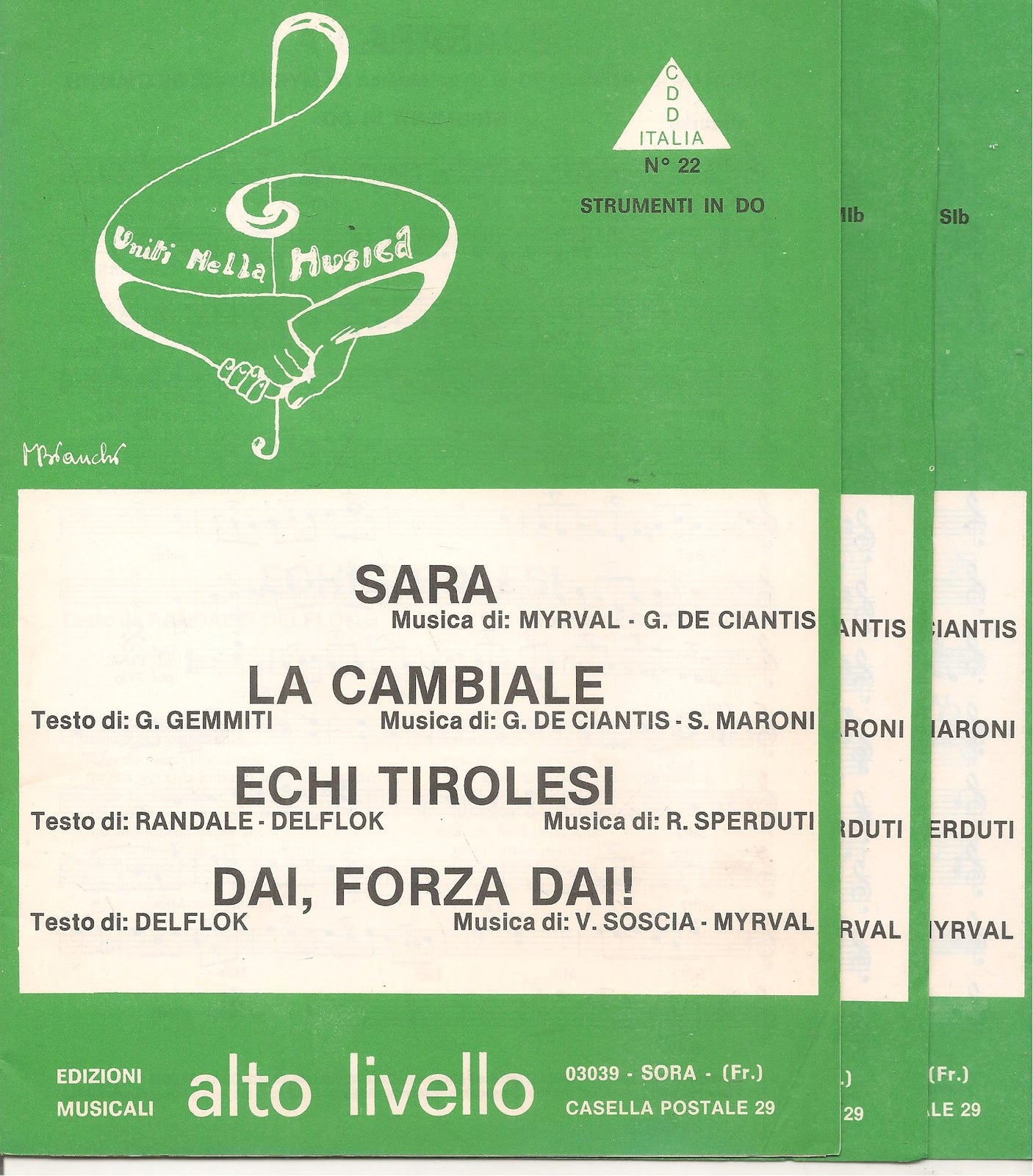 SARA.mazurka-LA CAMBIALE.valzer-ECHI TIROLESI.mazurka... SPARTITO