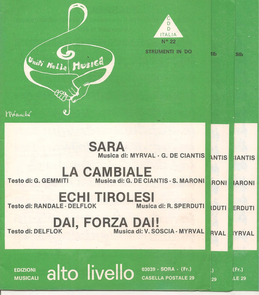 SARA.mazurka-LA CAMBIALE.valzer-ECHI TIROLESI.mazurka... SPARTITO