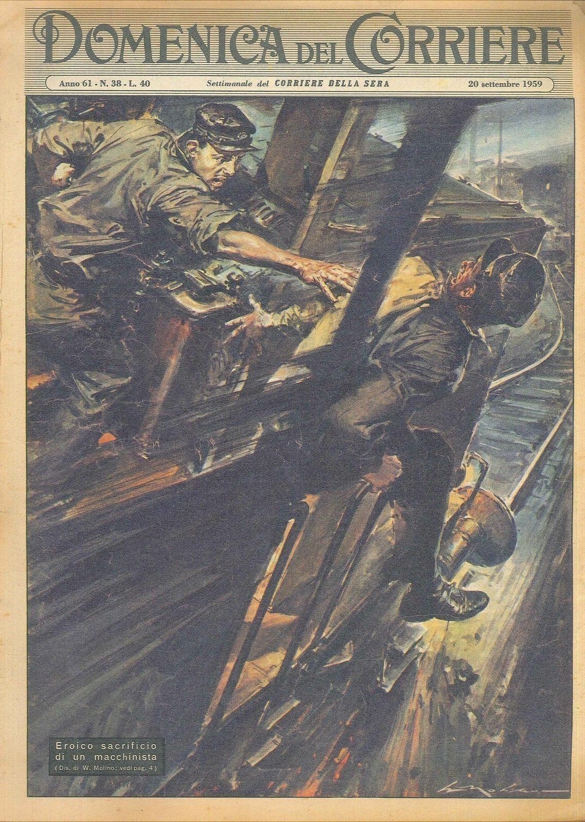 DOMENICA DEL CORRIERE N 38 - 20 SETTEMBRE 1959 - ILL. WALTER MOLINO
