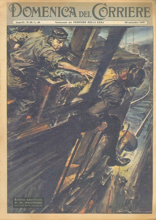 DOMENICA DEL CORRIERE N 38 - 20 SETTEMBRE 1959 - ILL. WALTER MOLINO