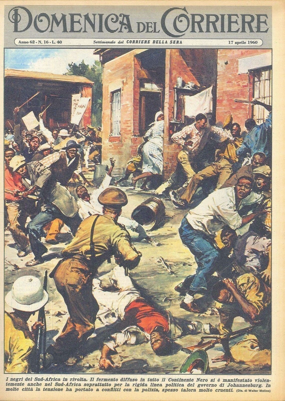 DOMENICA DEL CORRIERE N 16 - 17 APRILE 1960 - ILL. WALTER MOLINO