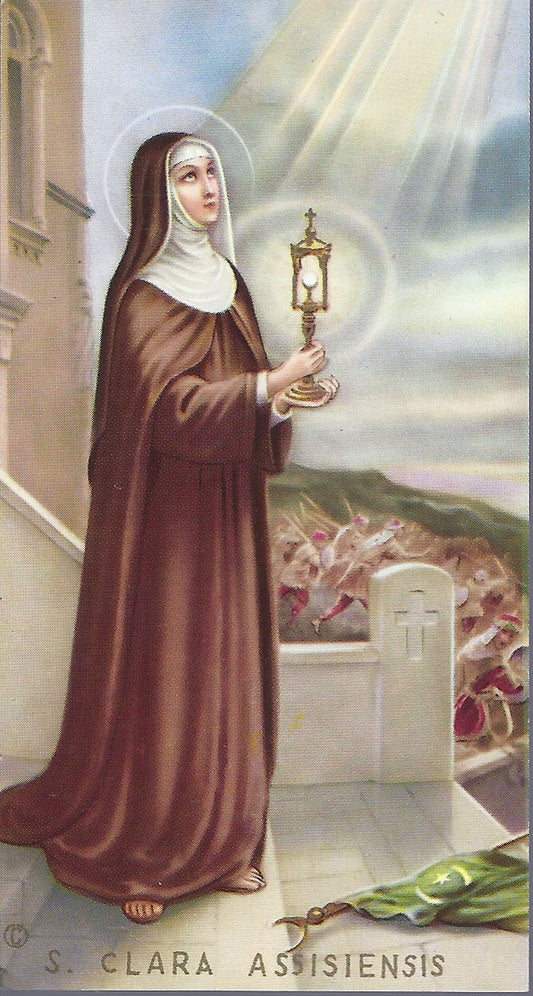 S. CLARA ASSISIENSIS - SANTINO HOLY CARD - AS015-286 - Ed. N