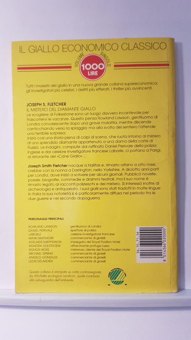 IL MISTERO DEL DIAMANTE GIALLO - JOSEP. S. FLETCHER-COMPAGNIA DEL GIALLO N. 14