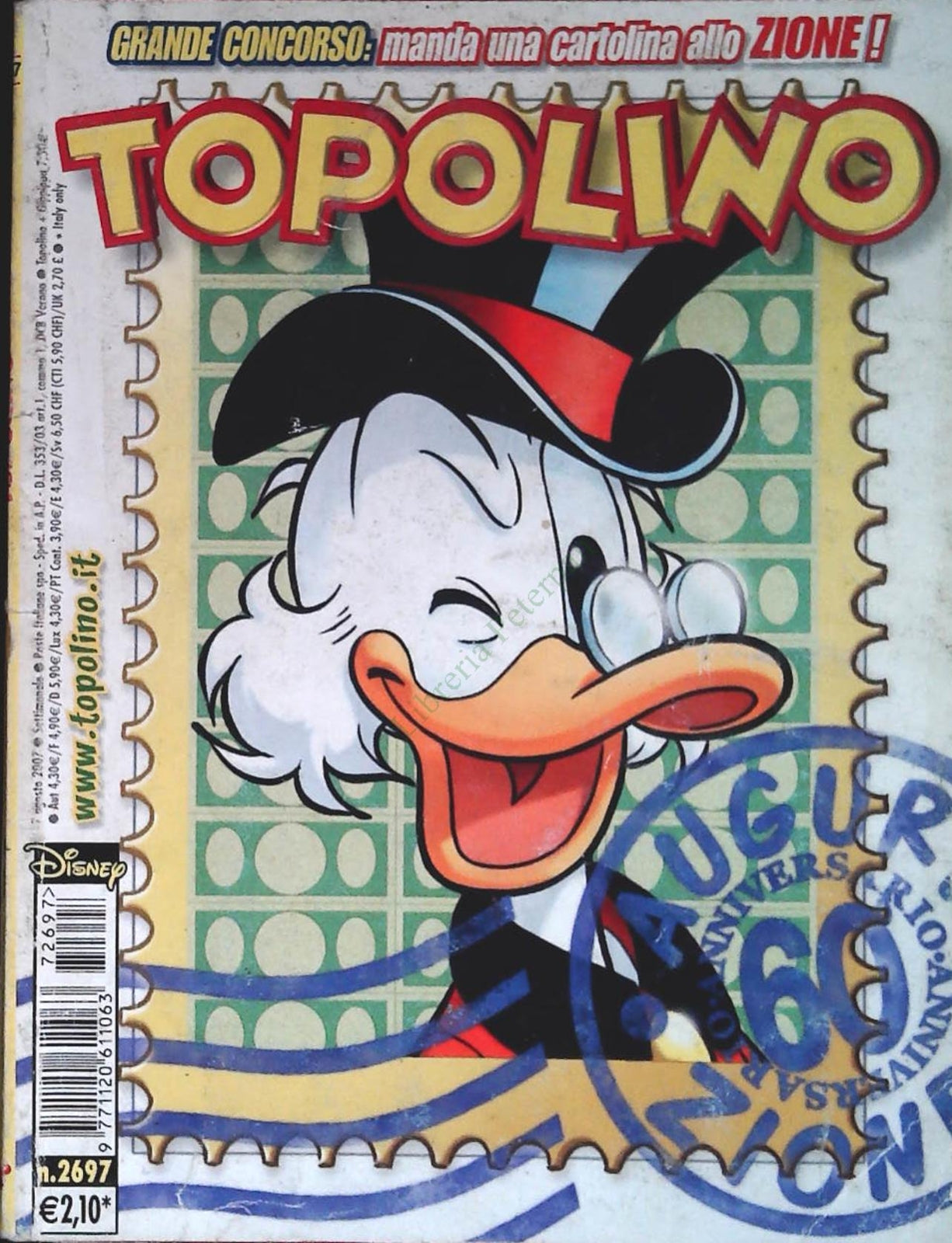 TOPOLINO N. 2697 - 7 AGOSTO 2007