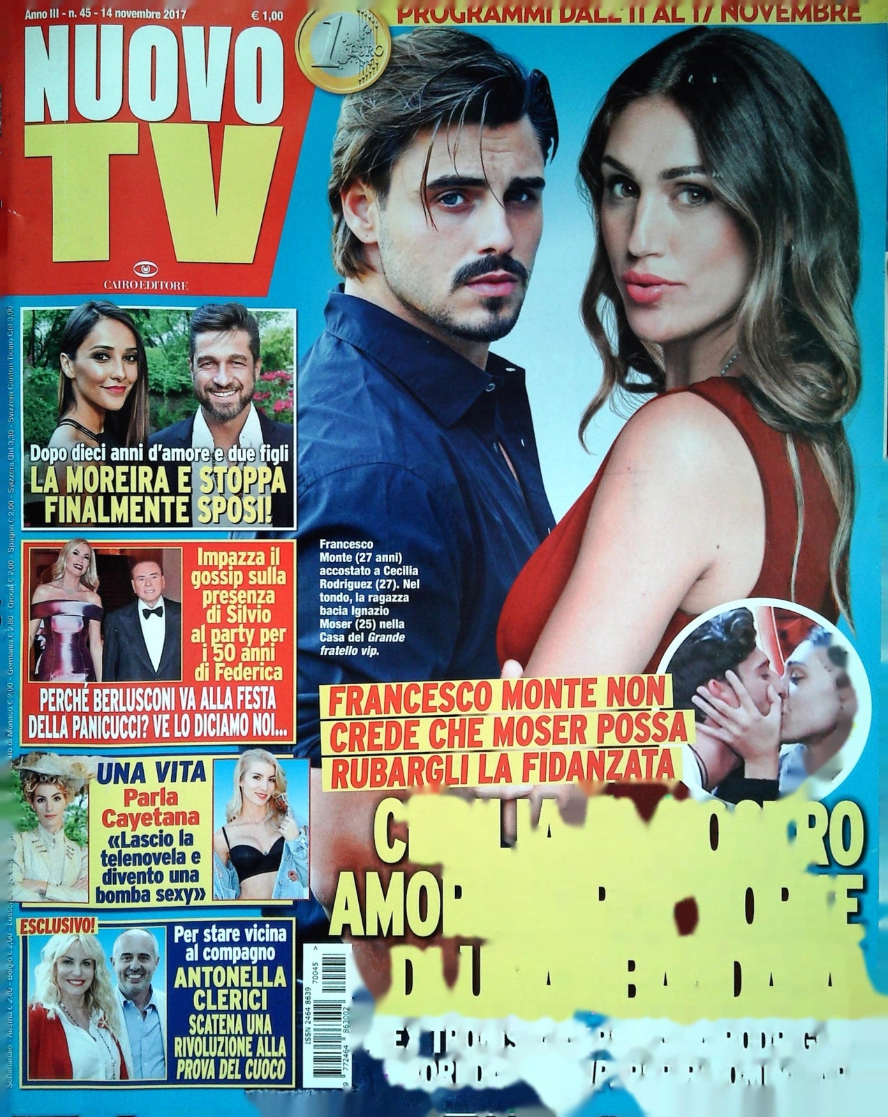 NUOVO TV 14 NOVEMBRE 2017 - CECILIA RODRIGUEZ-FRANCESCO MONTE - STOPPA-MOREIRA