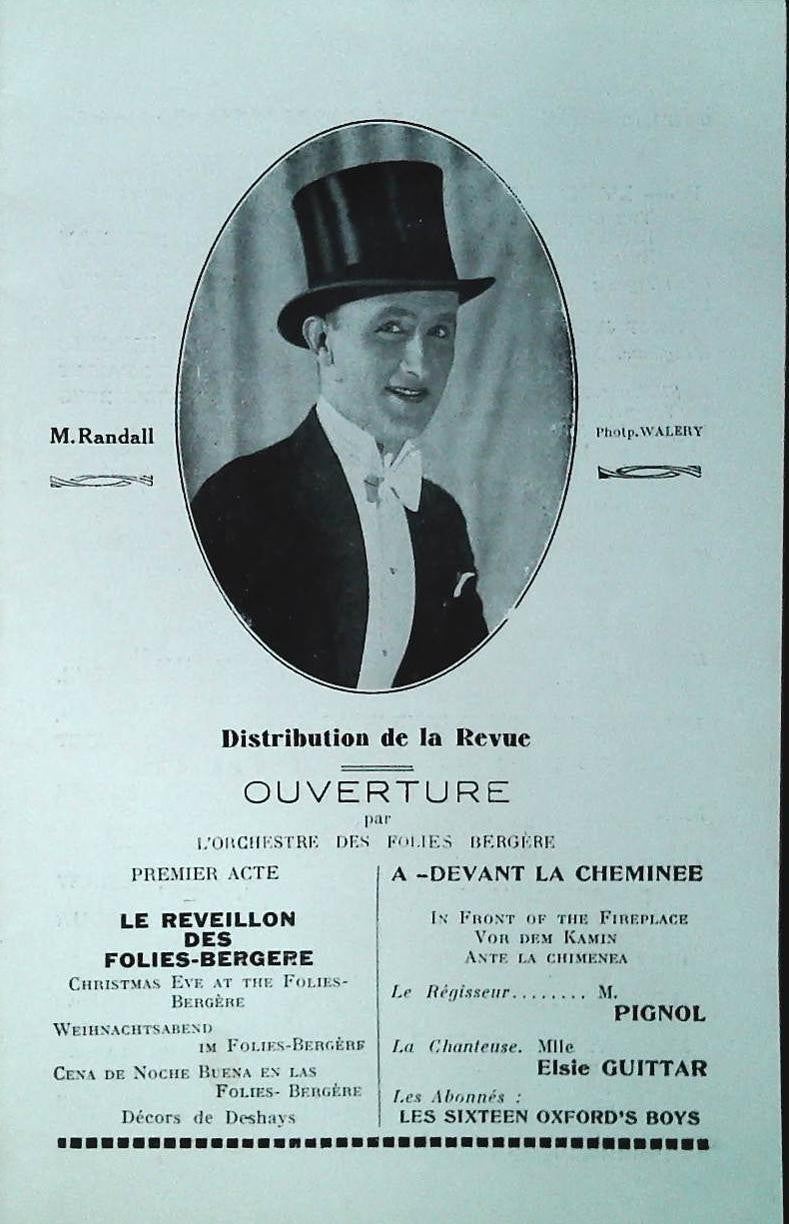 FOLIES EN FOLIE - MISTINGUETT - PROGRAMME