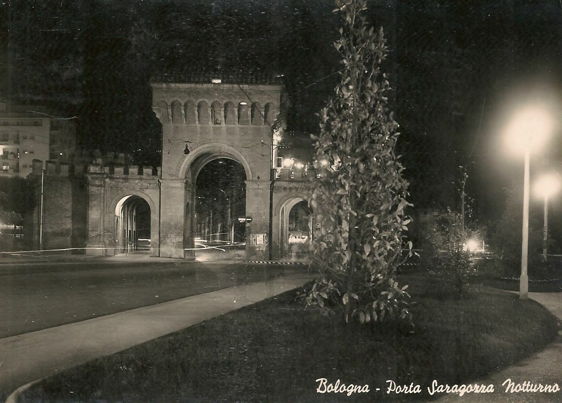 BOLOGNA - PORTA SARAGOZZA - NOTTURNO - V1954