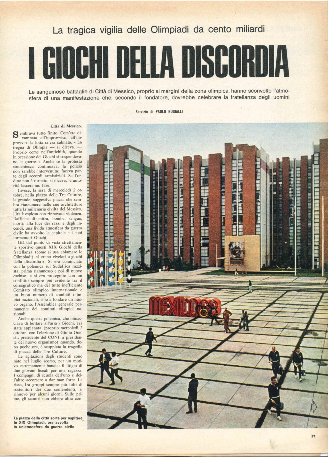 I GIOCHI DELLA DISCORDIA 1968 - CLIPPING