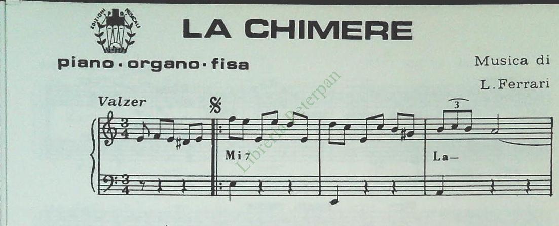 LA JOYEUSE.polka - LA CHIMERE.valzer musette - SPARTITO-SHEET MUSIC