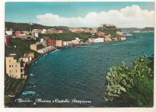 BACOLI - MARINA E CASTELLO ARAGONESE - V - ACQUARELLATA