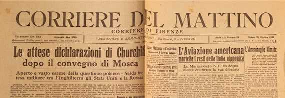 CORRIERE DEL MATTINO 28 OTTOBRE 1944 - 8 ARMATA A FORLI - GIAPPONE