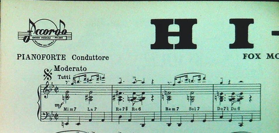 HI-FI fox moderato - SPECIAL fox moderato - SPARTITO-SHEET MUSIC