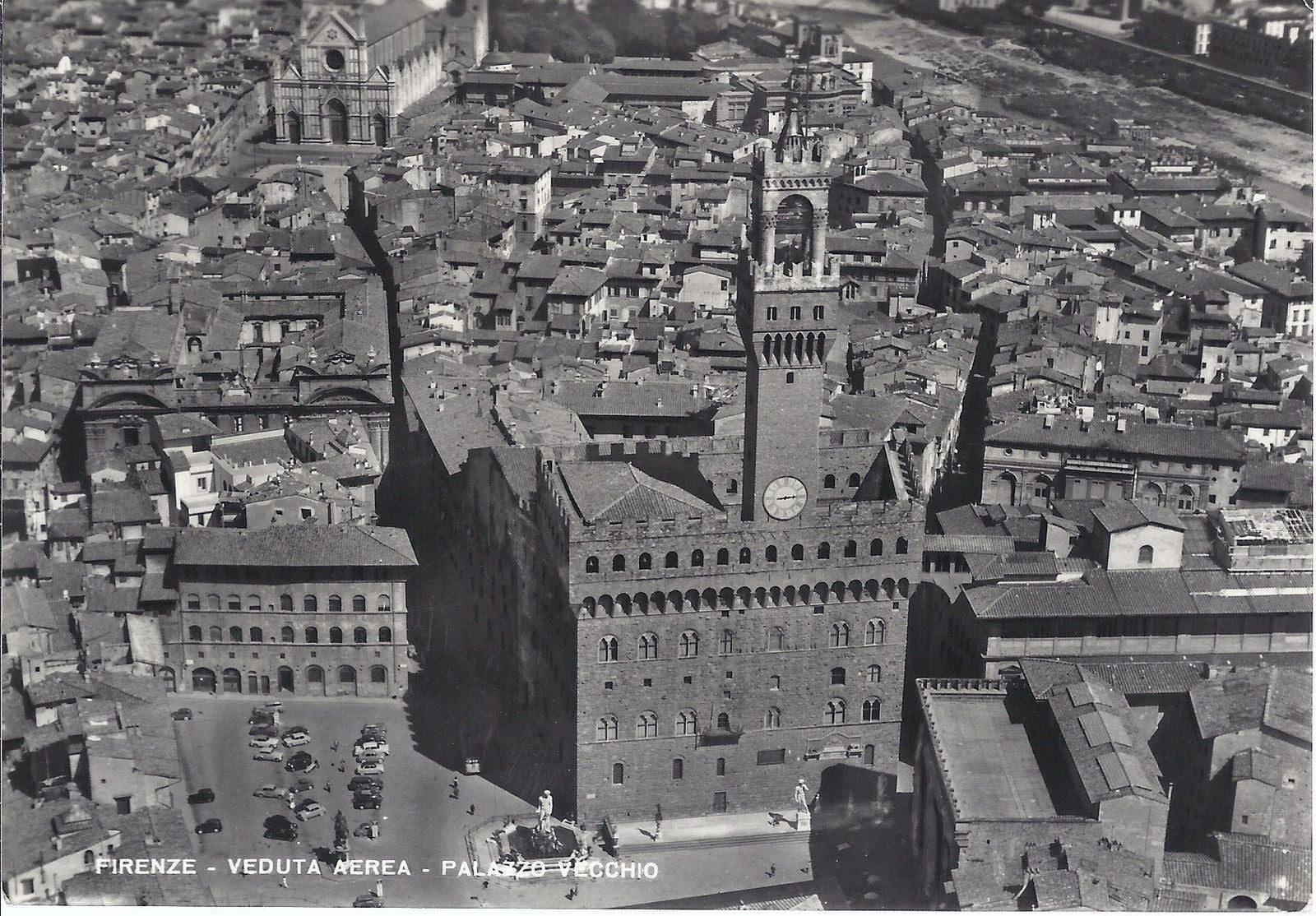 FIRENZE - PALAZZO VECCHIO - VEDUTA AEREA - V1959