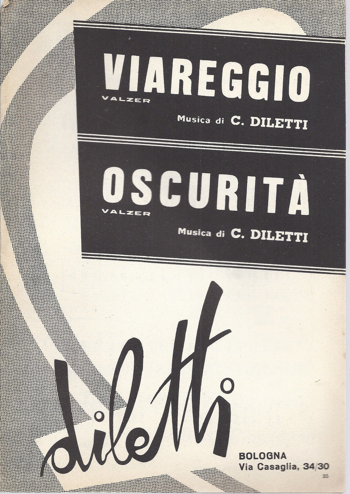 VIAREGGIO - OSCURITA'   C. Diletti # SPARTITO - Ed. Diletti