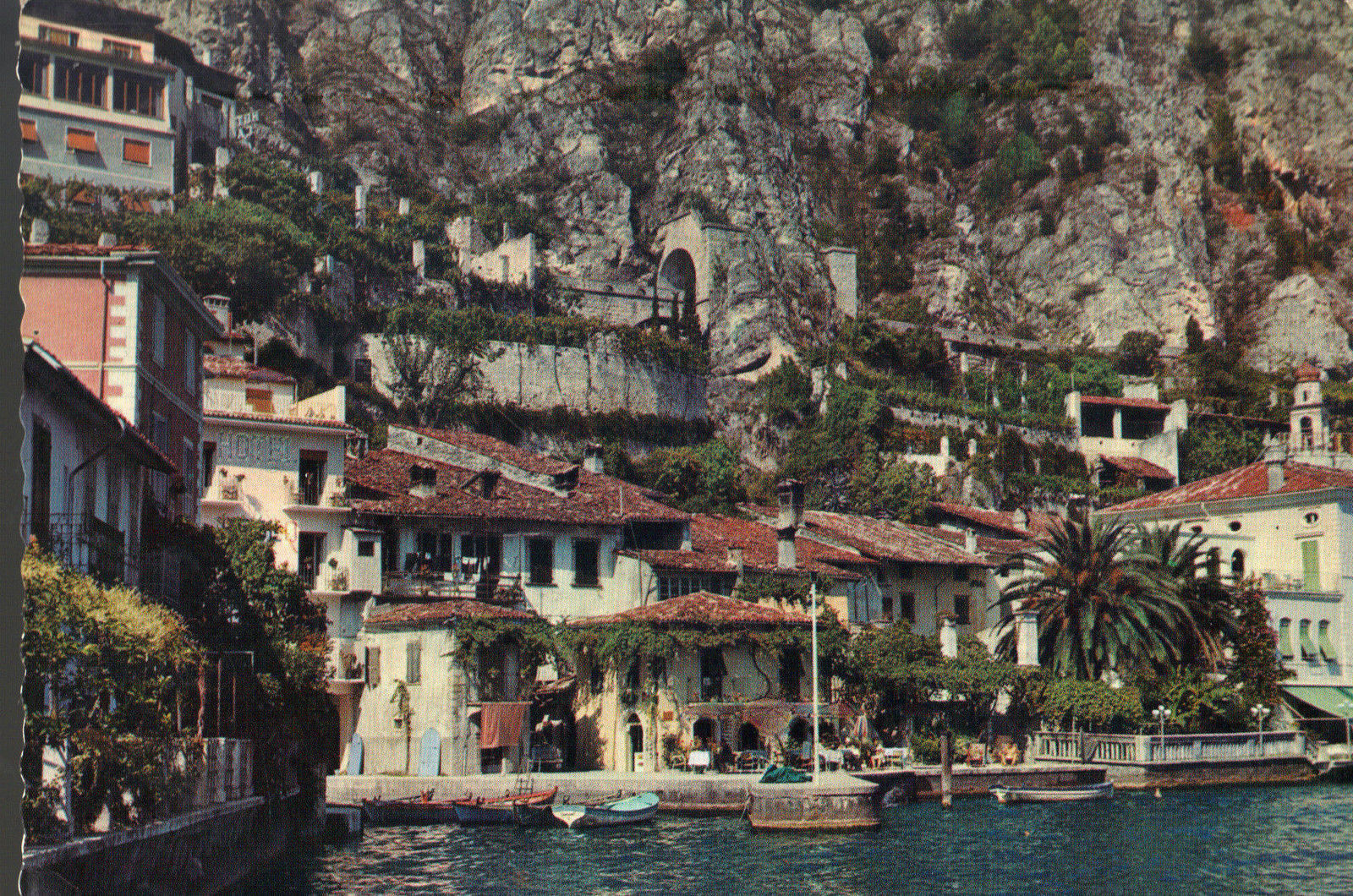 LIMONE SUL GARDA - PANORAMA CON INGRESSO AL PORTO - NV