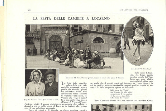 LA FESTA DELLE CAMELIE A LOCARNO - CLIPPING-RITAGLIO DI GIORNALE