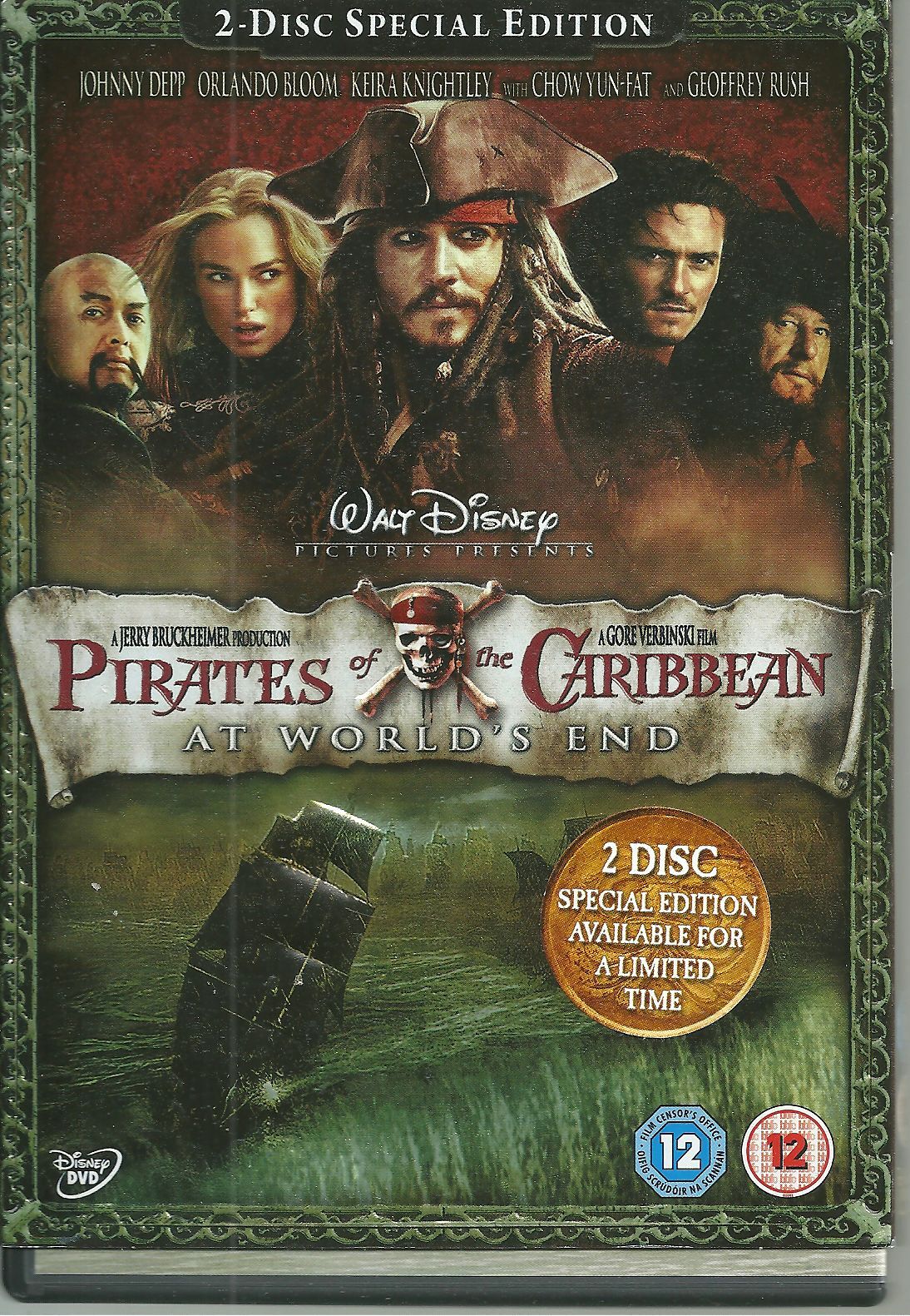 PIRATES OF THE CARRIBBEAN - AT WORLD' S END - N. 2 DVD ENGLISH LANGUAGE