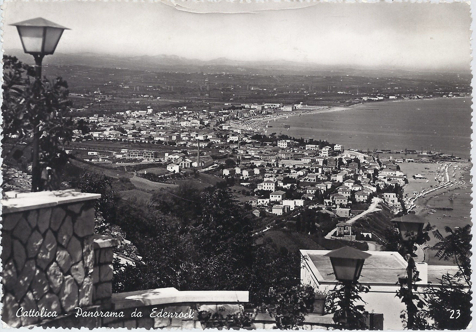 CATTOLICA - PANORAMA DA EDEN ROCK - V 1954 - FG - Ediz. Mone