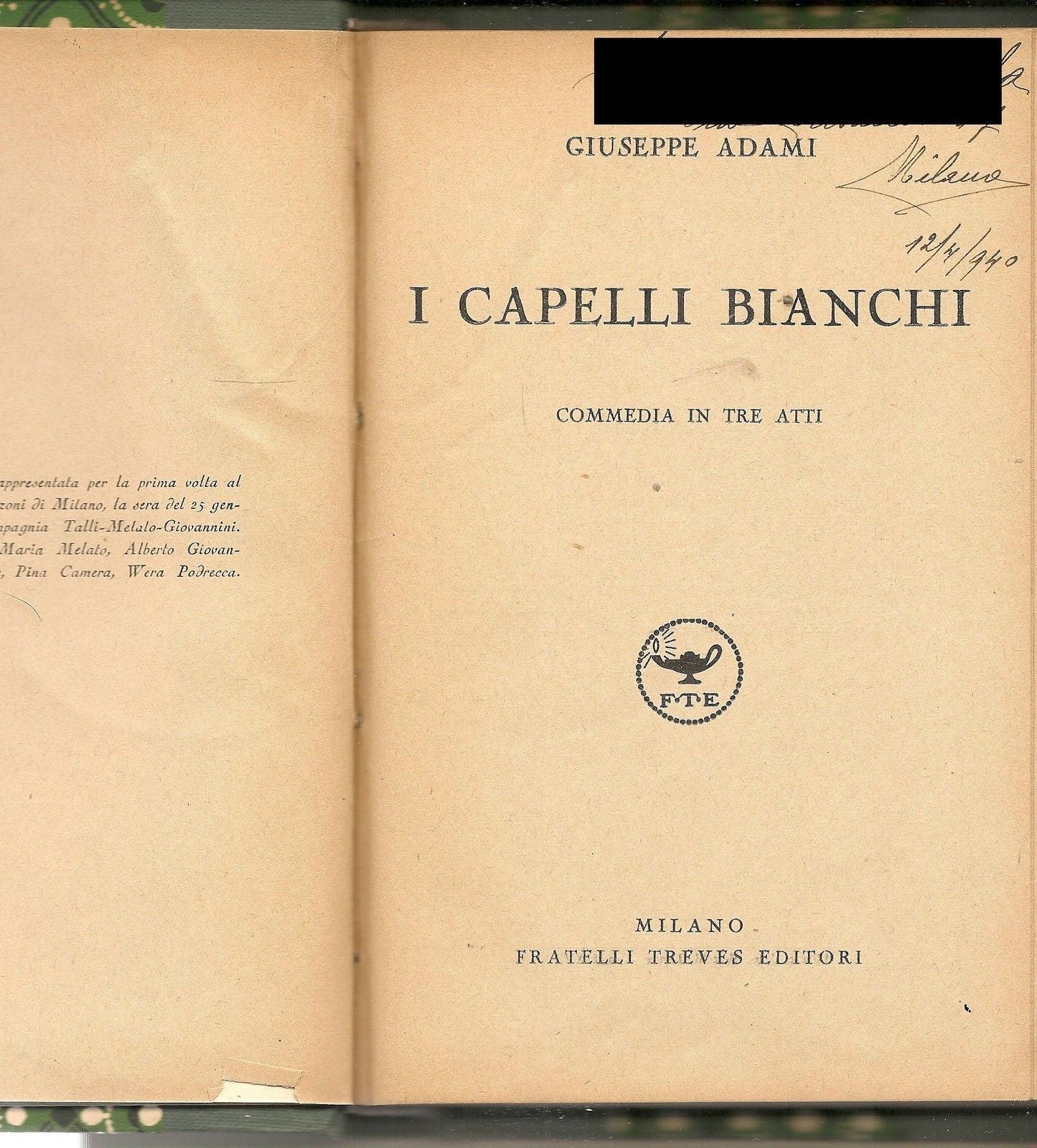 I CAPELLI BIANCHI - GIUSEPPE ADAMI