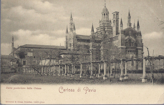 CERTOSA DI PAVIA - PARTE POSTERIORE DELLA CHIESA - NV - FP -