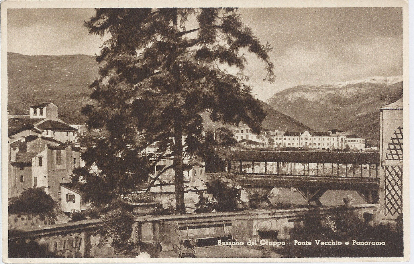 BASSANO DEL GRAPPA - PONTE VECCHIO E PANORAMA - NV - FP