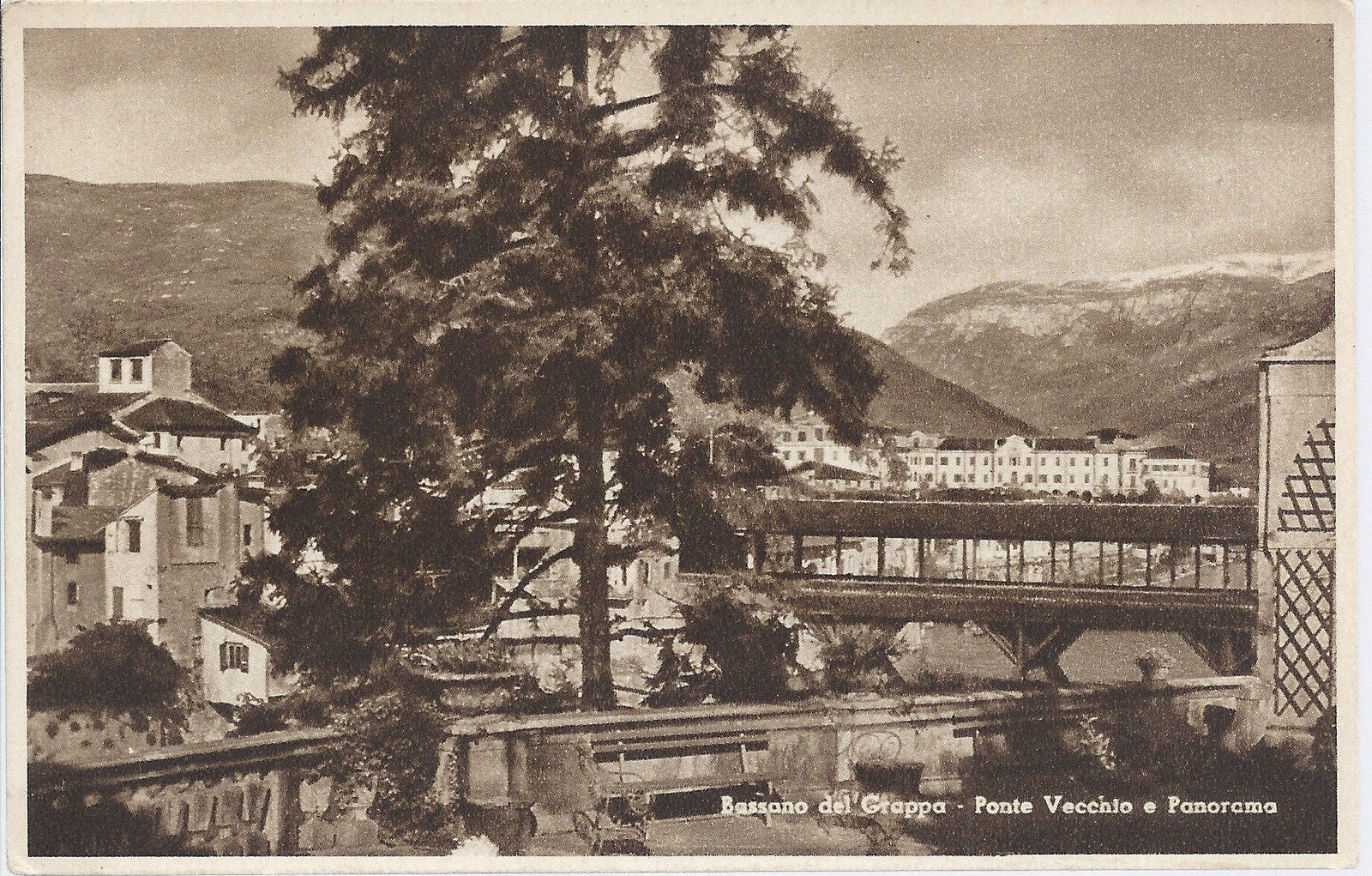 BASSANO DEL GRAPPA - PONTE VECCHIO E PANORAMA - NV - FP