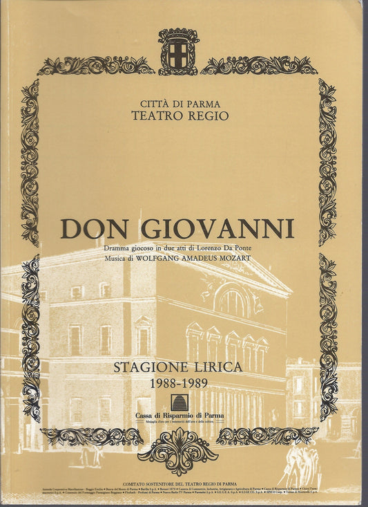 DON GIOVANNI - W.A. Mozart - Libro con Libretto d'Opera - Regio di Parma 1988-89