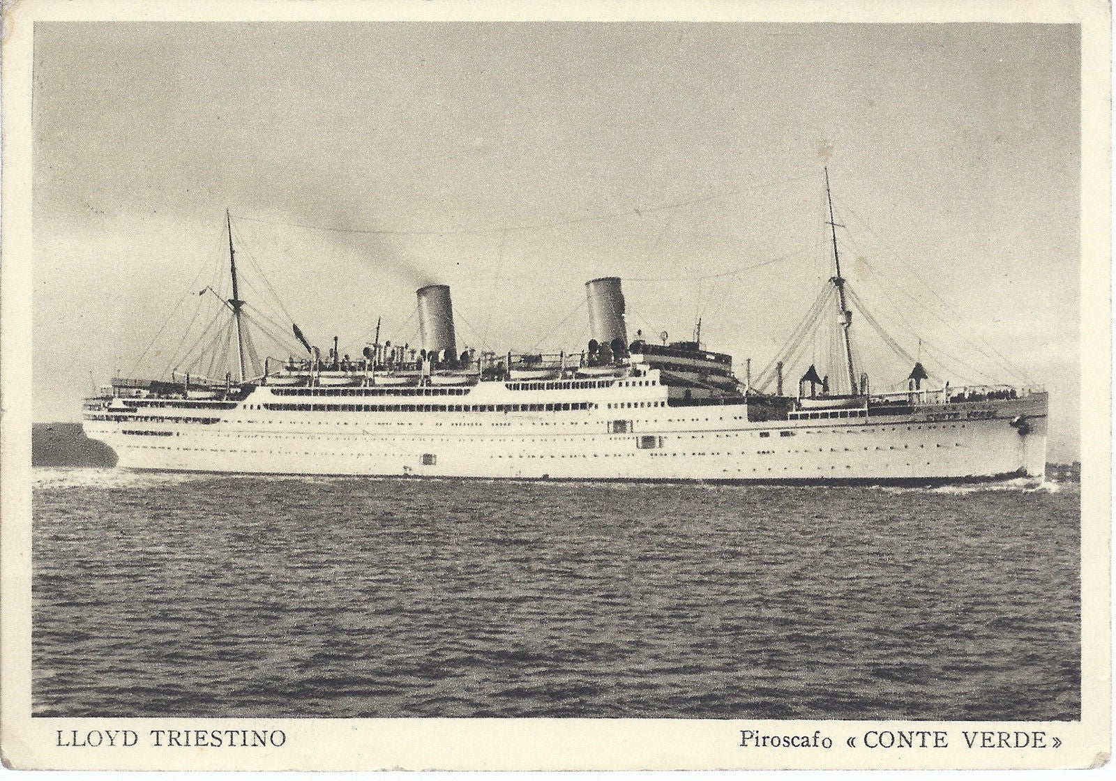 PIROSCAFO "CONTE VERDE" - LL0YD TRIESTINO - V 1939