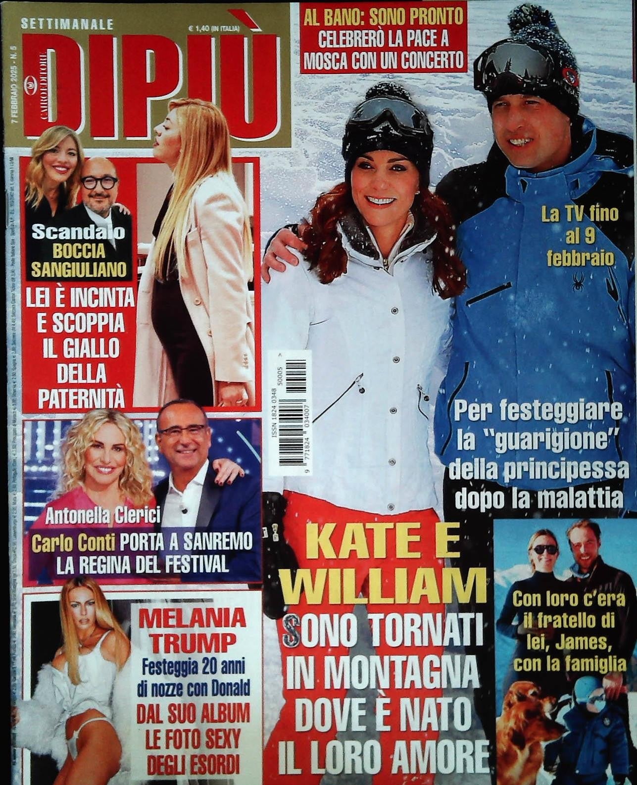 DI PIU' 7 FEBBRAIO 2025 - AL BANO - KATE E WILLIAM - BOCCIA-SANGIULIANO -CLERICI