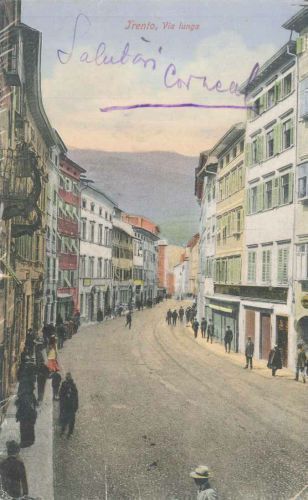 TRENTO - VIA LUNGA - 1916 - COLORATA