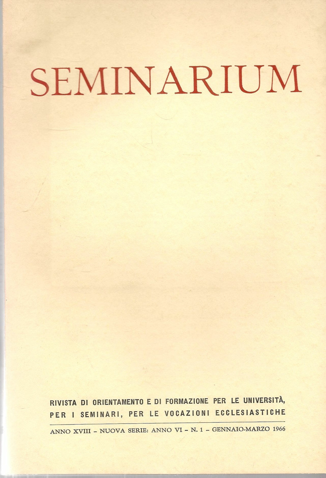 SEMINARIUM N. 1 - 1966