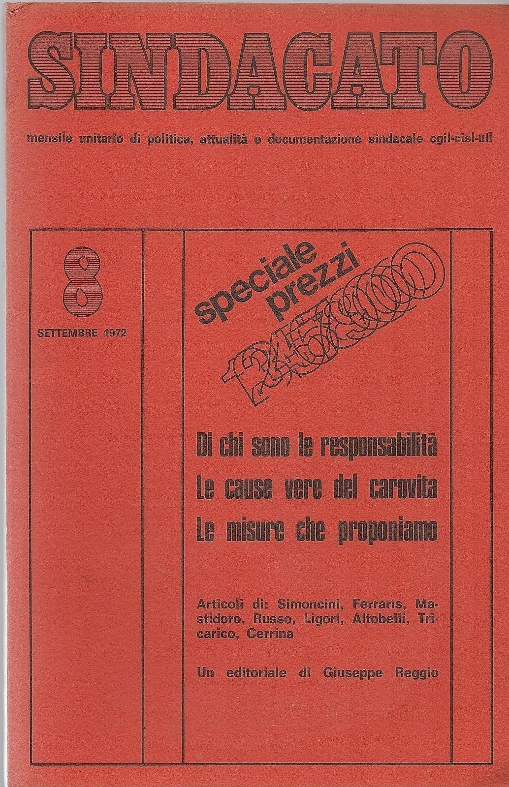 SINDACATO - SETTEMBRE 1972