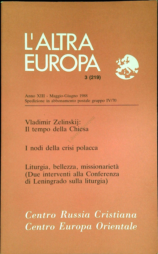 L'ALTRA EUROPA N. 219 - NOVEMBRE DICEMBRE 1988
