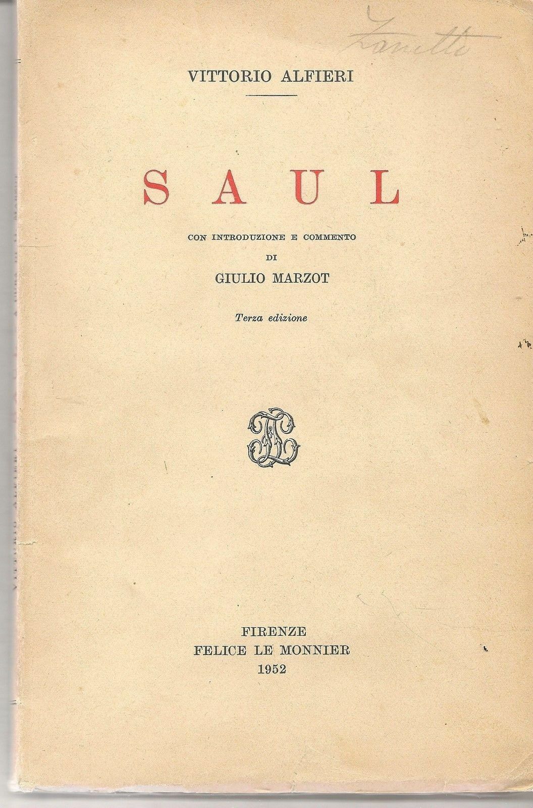 SAUL - VITTORIO ALFIERI