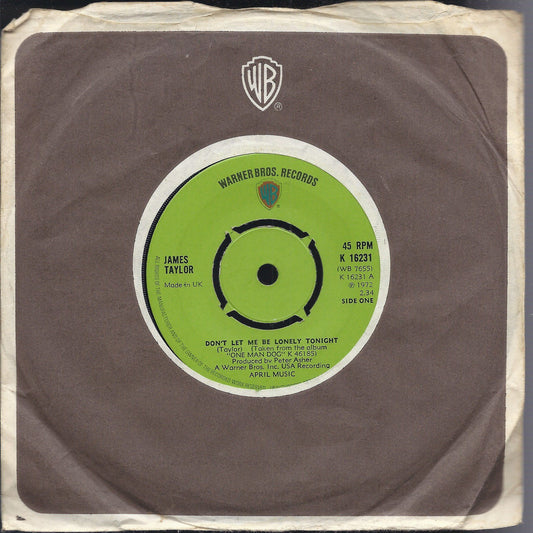 DON'T LET ME BE LONELY TONIGHT - WOH, DON'T YOU KNOW -- JAMES TAYLOR
