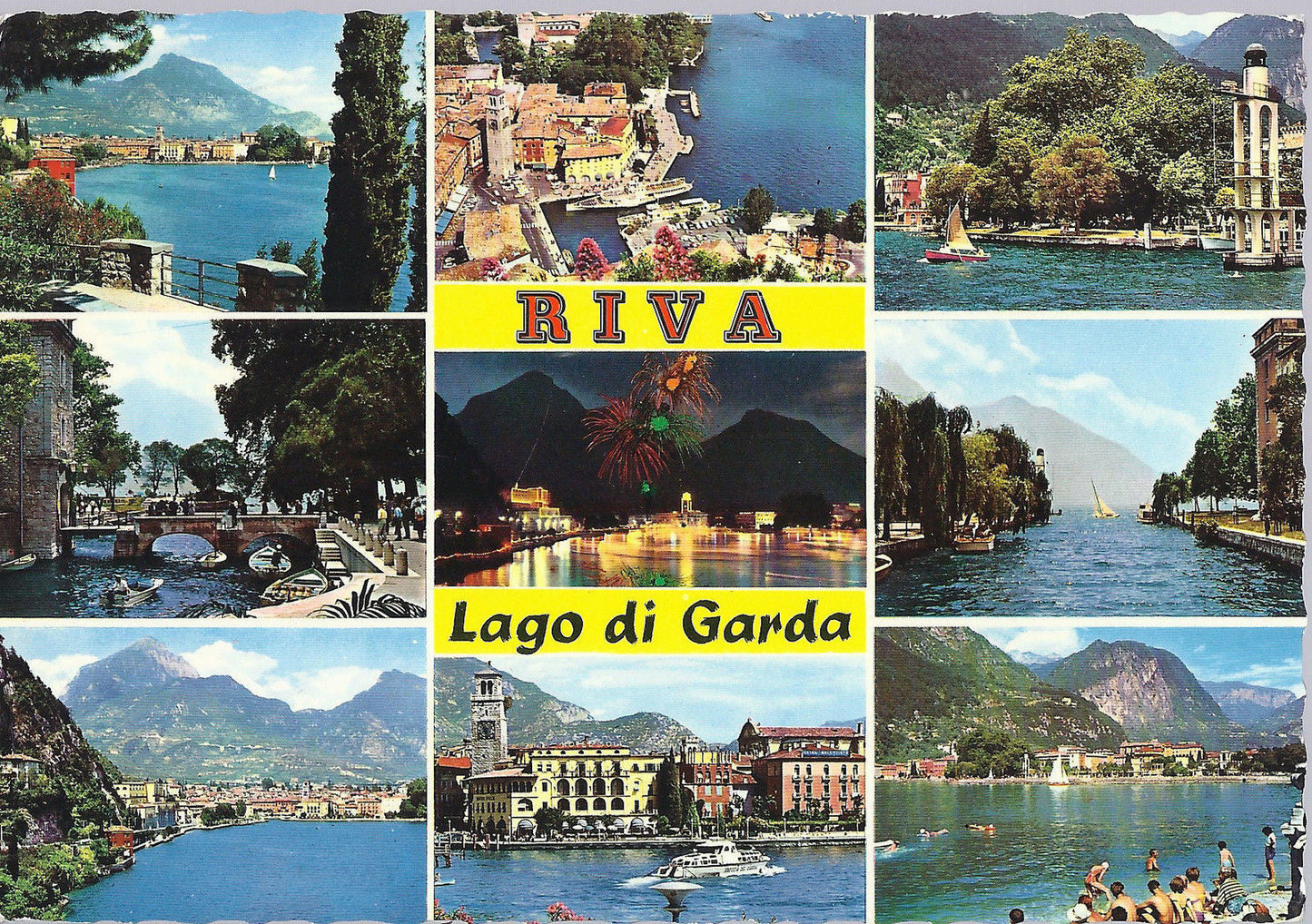 RIVA - LAGO DI GARDA - 9 VEDUTINE - V 1972 - FG