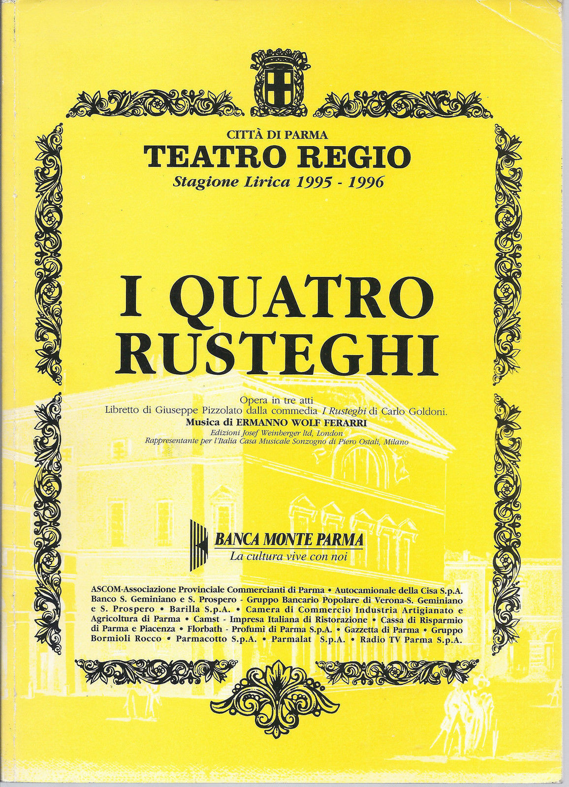 I QUATTRO RUSTEGHI = GOLDONI - E. WOLF FERRARI # LIBRETTO D'OPERA - G. PIZZOLATO